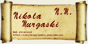 Nikola Murgaški vizit kartica